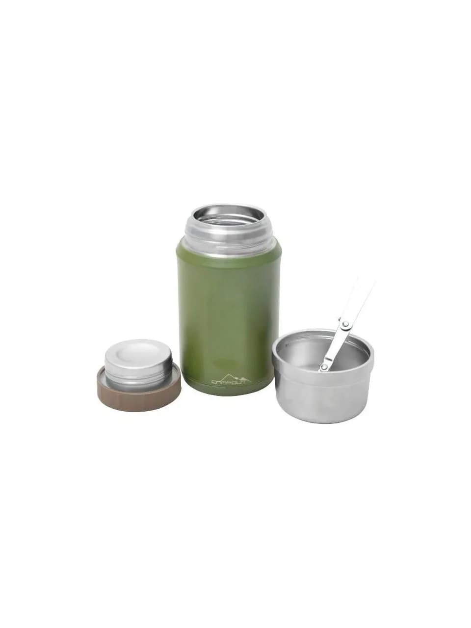 CAMPOUT ÇİFT  KATMANLI YEMEK TERMOSU 600 ML YEŞİL NG172 2