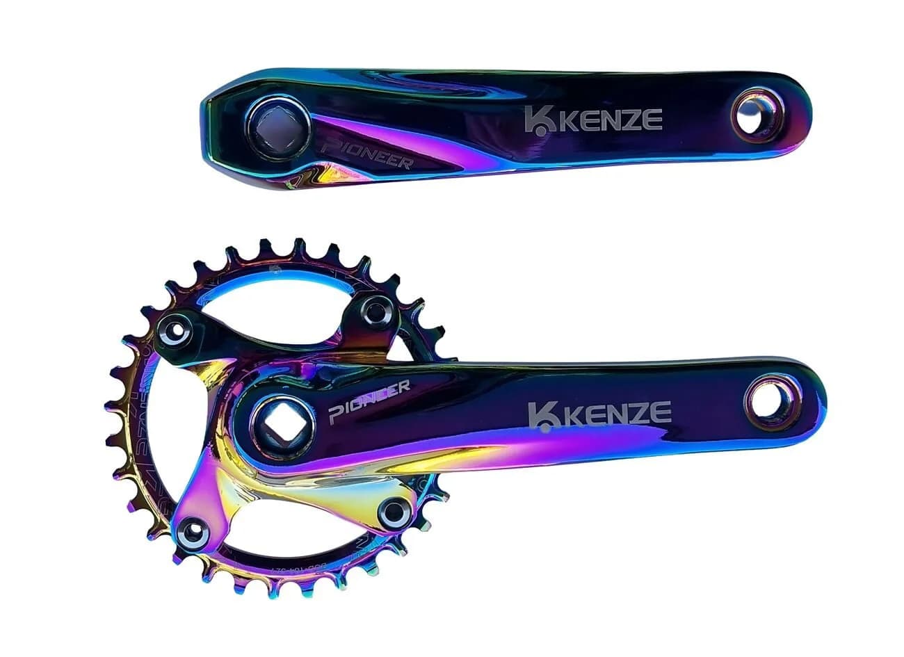 KENZE  MTB 32T/36T 170mm RAINBOW BİSİKLET AYNAKOL SETİ 