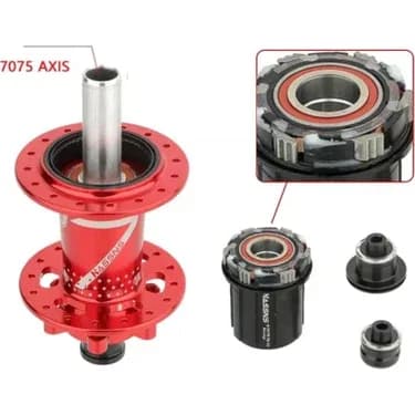 HASSNS PRO7 32 DELİK MOR ÖN-ARKA  BİSİKLET GÖBEĞİ 4