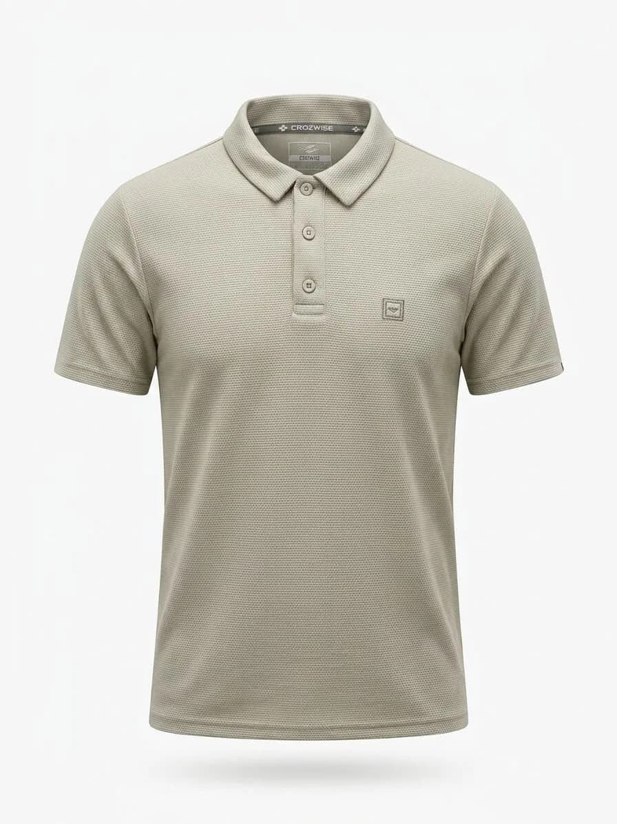 CROZWİSE WAFFLE POLO YAKA ERKEK T-SHIRT 7150